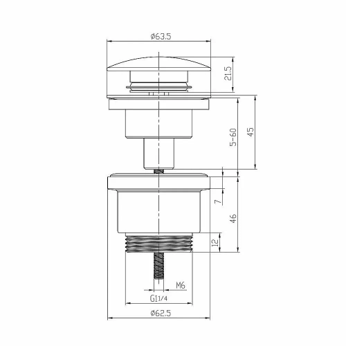 Донный клапан клик-клак LM8500BL