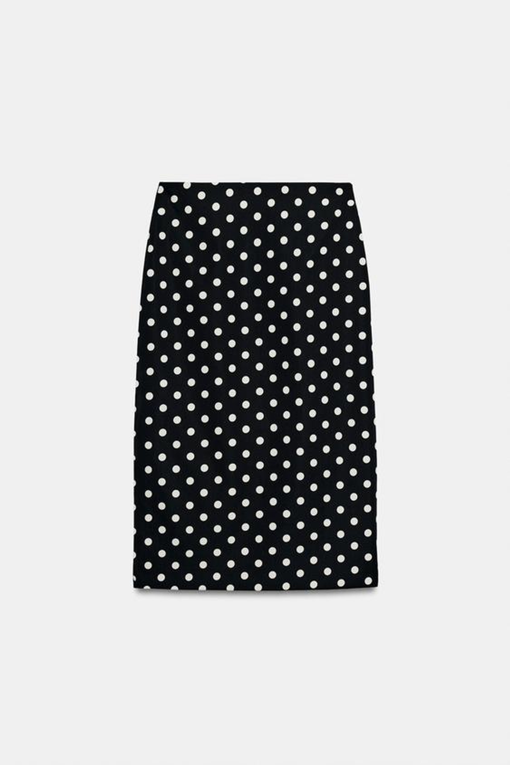 ZARA ЮБКА МИДИ В ГОРОШЕК — ZW COLLECTION, ЧЕРНЫЙ/БЕЛЫЙ