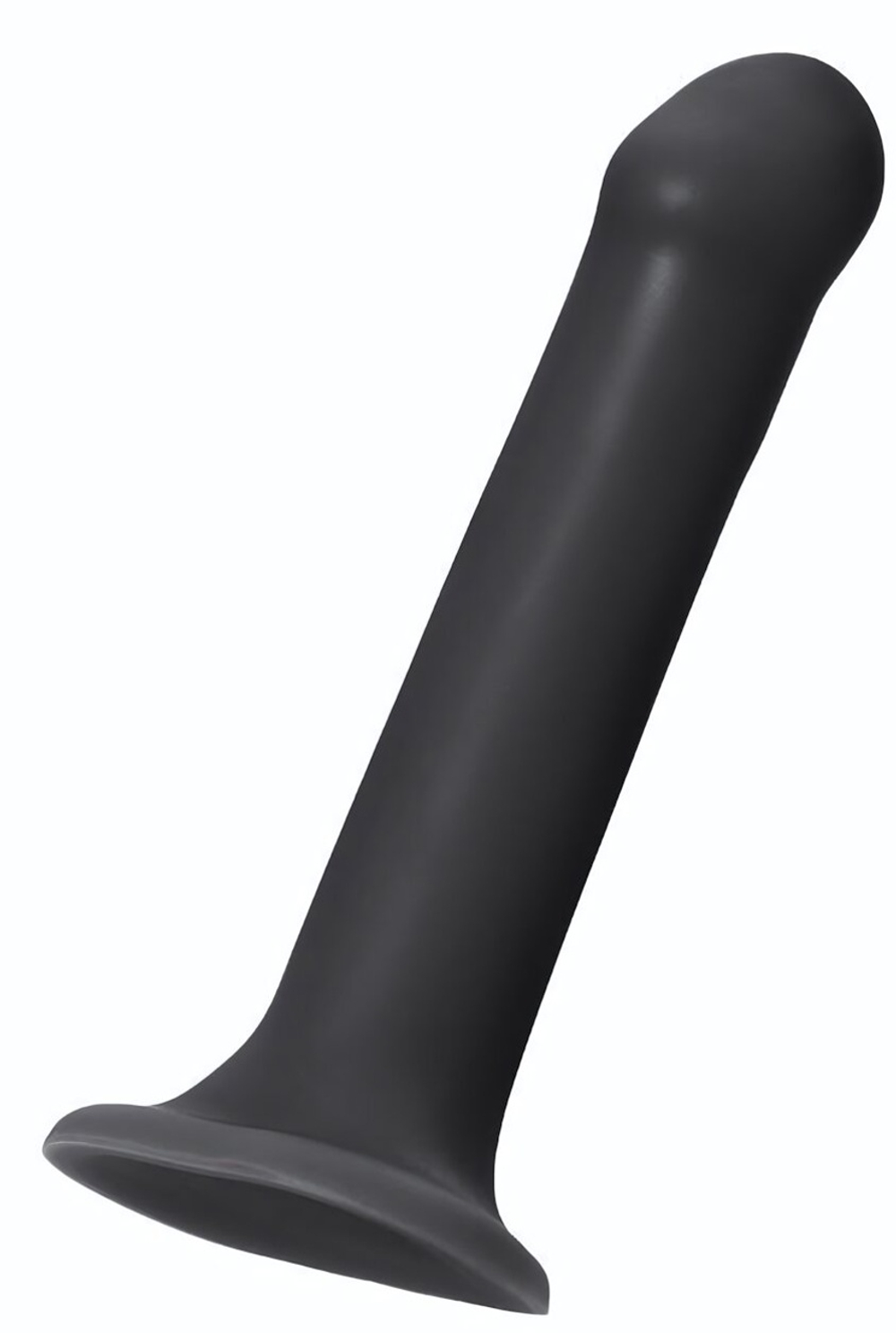 Черный фаллос на присоске Silicone Bendable Dildo XL - 20 см. (Цвет: черный)