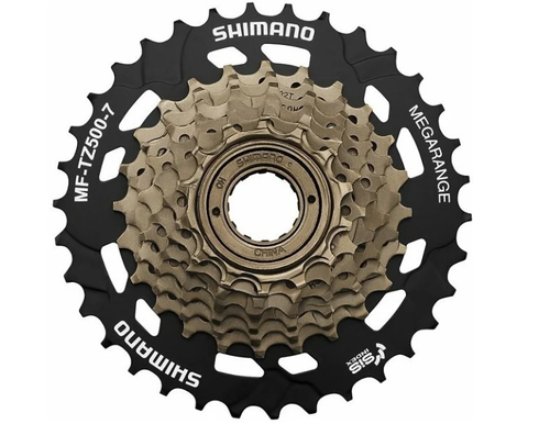 Трещотка  Shimano MF-TZ500-7, 14-28T чёрный/бронзовый