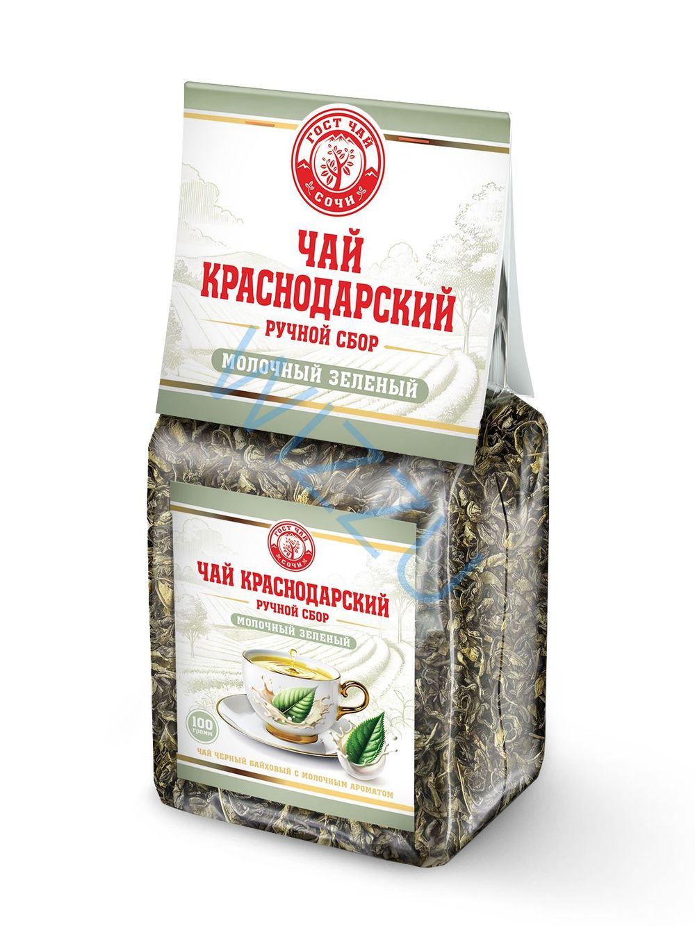 Чай Краснодарский зеленый Молочный м/у 100г