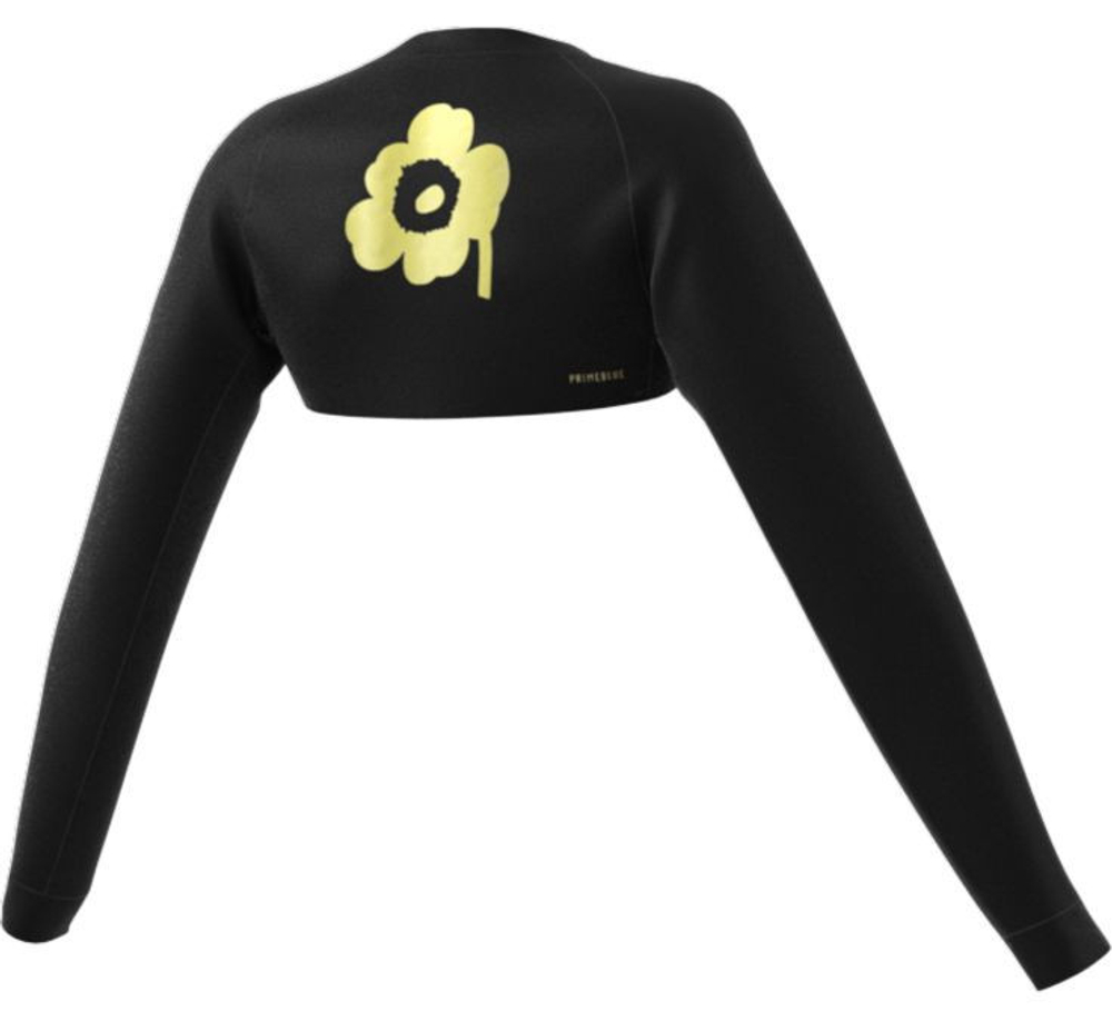 Женская футболка теннисная (dł. Рукава) Adidas W MKO Shrug - black/gold metallic