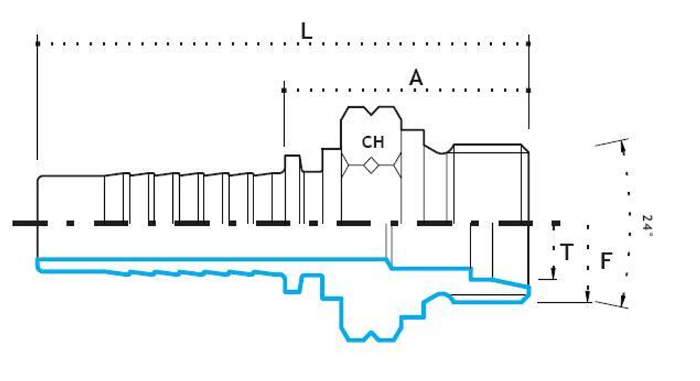Фитинг DN 20 DKO-L (Ш) 30x2 22
