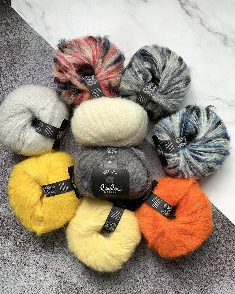 -40% Lana Grossa Lala Berlin Brushy Uni/Print | 50г