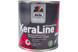 Краска для влажных помещений Düfa Premium KeraLine Keramik Paint 20 полуматовая белая база 1