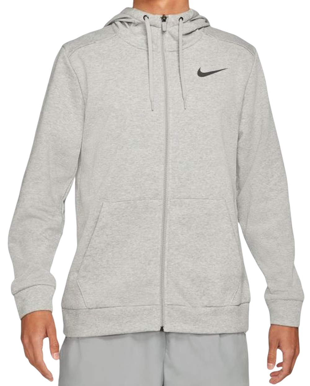 Мужская теннисная кофта Nike Dri-Fit Hoodie Full Zip M - серый