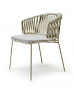 Кресло плетеное Scab Design Lisa Filo Nest, тортора, глиняный, белый