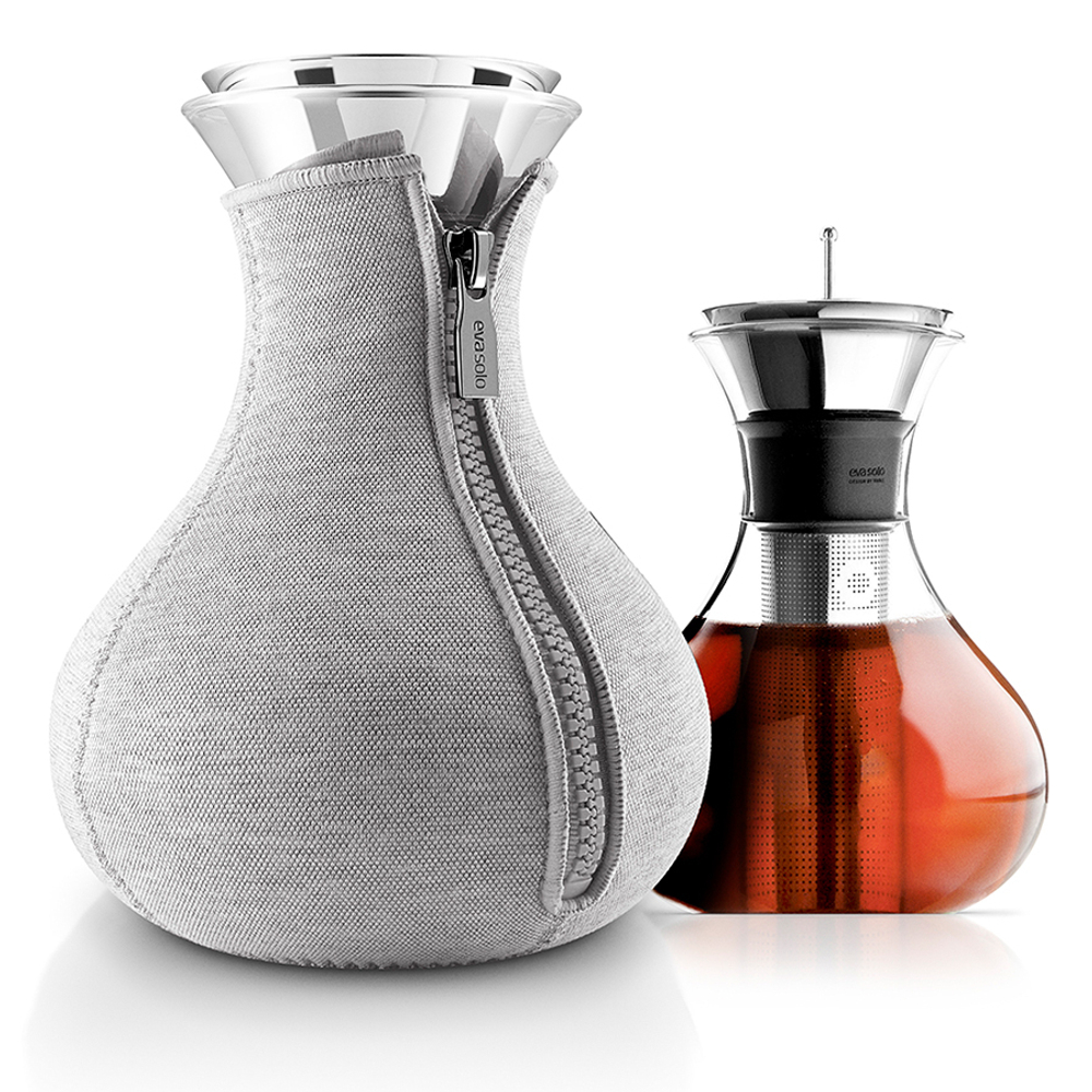 Чайник заварочный tea maker в чехле 1 л светло-серый