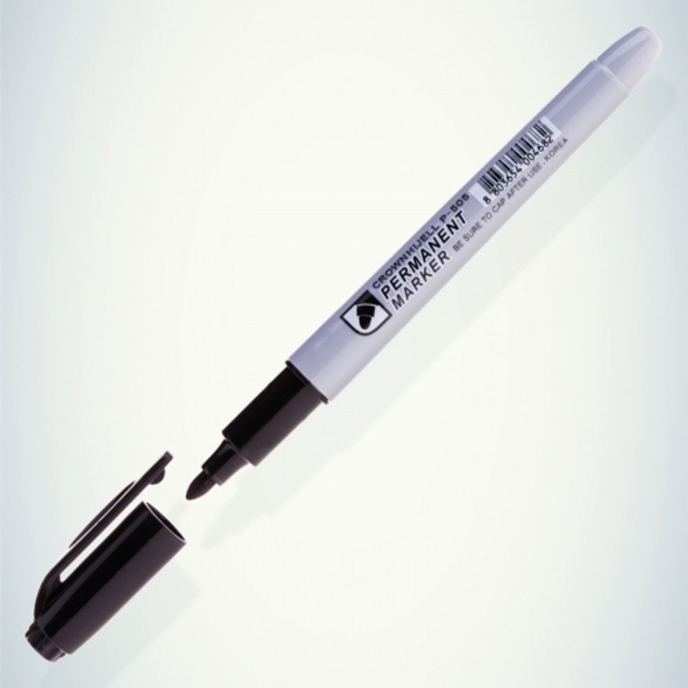 207899 Crown Маркер перманентный MULTI MARKER SLIM, ЧЕРНЫЙ пулевидный 2мм (P-505) | Crown