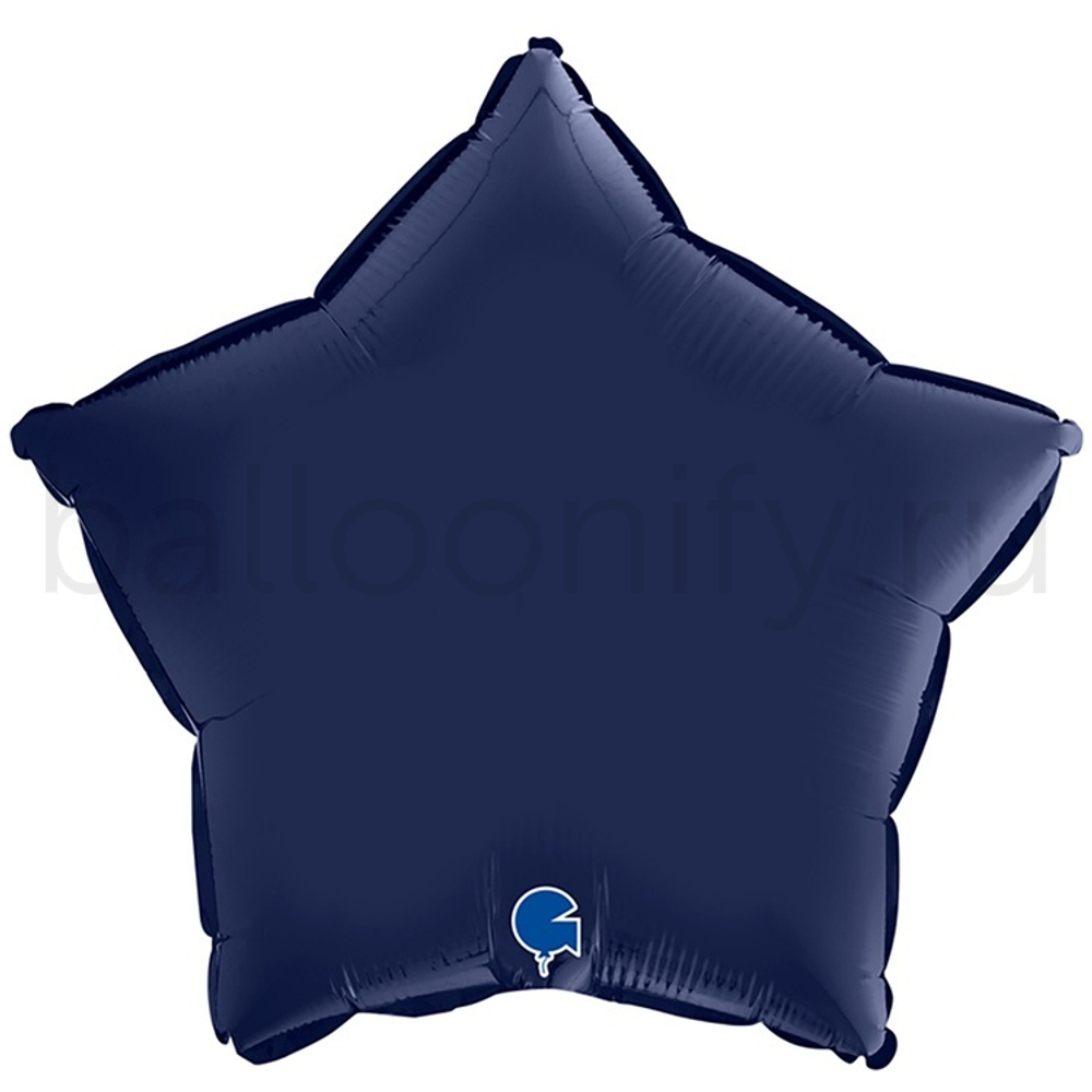 Фольгированная фигура, звезда, 18"/46СМ Сатин Blue Navy
