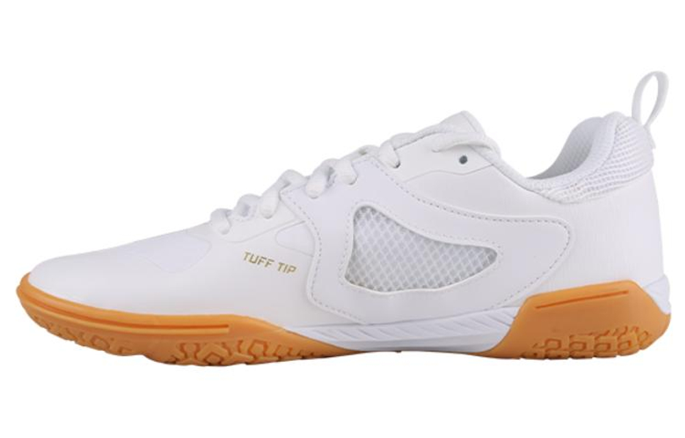 Li Ning Breathable Abrasion Resistant Slip Resistant Low top Table Tennis Shoes Unisex White Gold