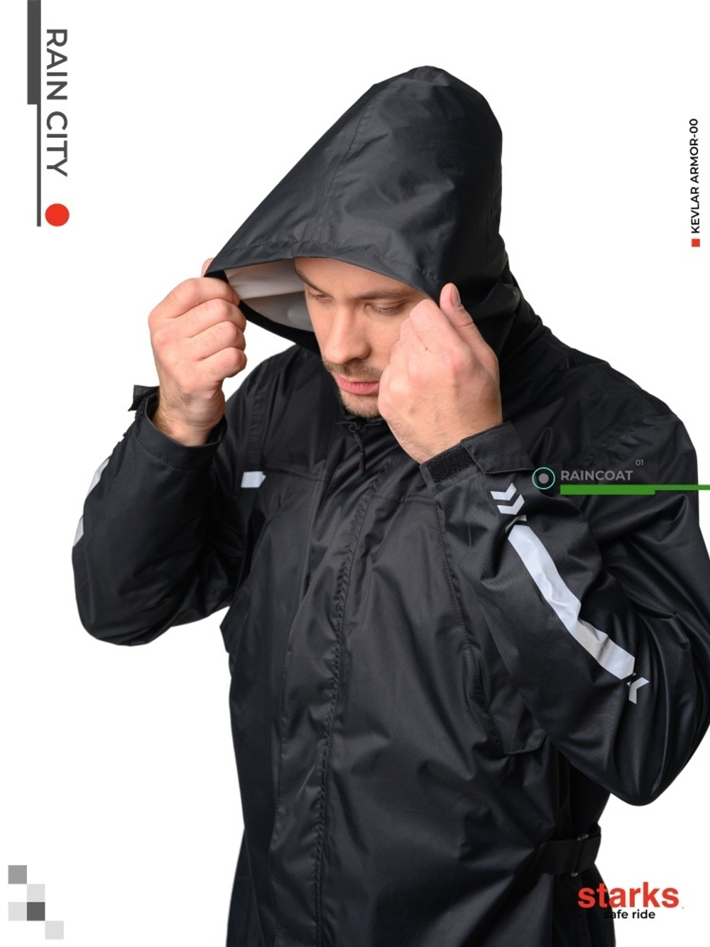 Дождевик Rain City STARKS Чёрный