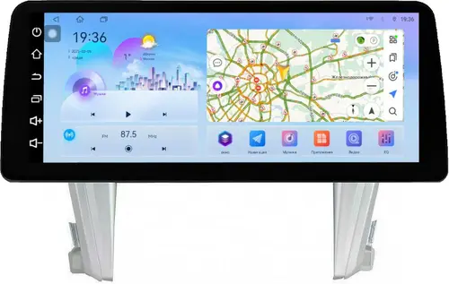 Магнитола для Toyota Camry 55 2014-2018 (рамка серебро 10) - FarCar S500+TS10 монитор 12.3" 2K QLED на Android 14, Быстрая, CarPlay, 4G SIM-слот