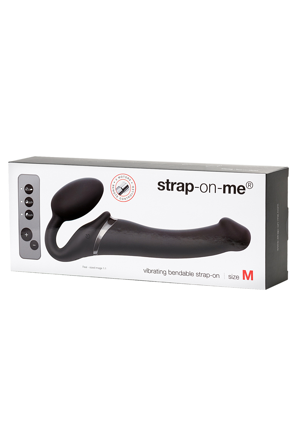 Безремневой страпон Strap-on-me с вибрацией, M