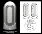 Белый мастурбатор 18см с вибрацией Tenga Flip Zero TFZ-101
