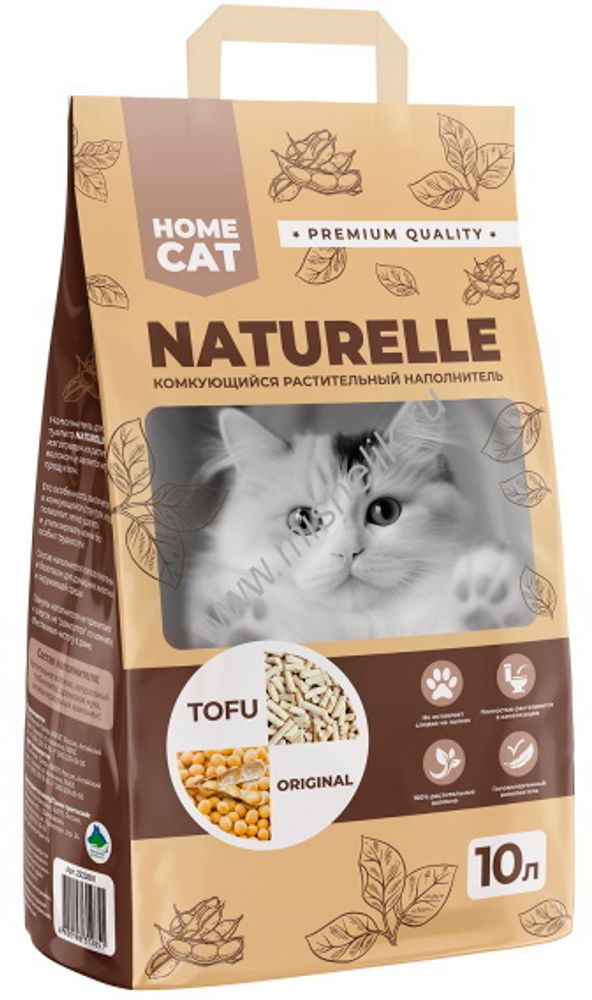 Комкующийся наполнитель HOMECAT NATURELLE Original растительный для кошачьих туалетов 10л Комкующийся наполнитель HOMECAT NATURELLE Original растительный для кошачьих туалетов 10л