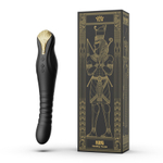 Чёрный вибратор 30,2см с поступательными движениями Zalo King Vibrating Thruster Obsidian Black
