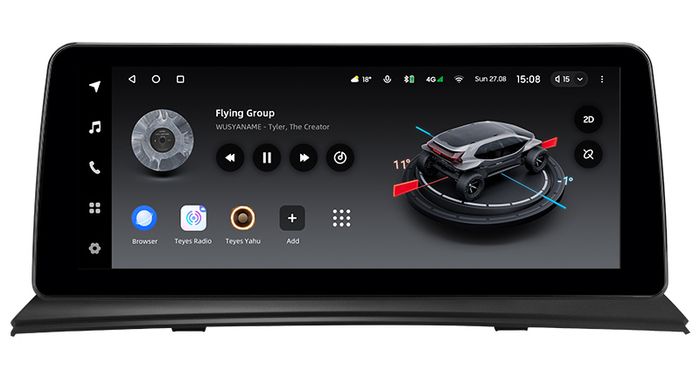 Магнитола для BMW X3 E83 2003-2010 - Teyes LUX ONE монитор 12.3" на Android 10, Быстрая, CarPlay, 4G SIM-слот, джойстик iDrive в комплекте