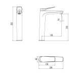 СМЕСИТЕЛЬ LEMARK BRONX ДЛЯ РАКОВИНЫ LM3709BL