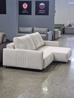 Уолтер диван УП с оттоманкой (1000 секция + оттоманка) Angora beige, ВариантКроя1, <Р> /