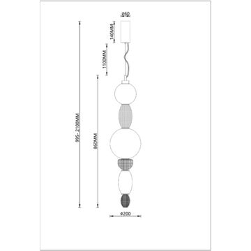 Подвесной светильник LED 28W 3000К 5016/17 SP-28 латунь Ambra Divinare