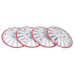 Колпаки R15 Orion 4шт (бело-красные) ABS-пластик ARNEZI A0702079