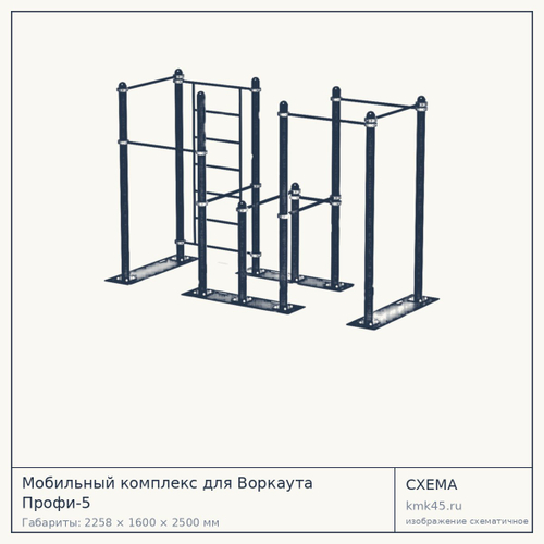 Мобильный комплекс для Воркаута Профи-5 — от 162 000 ₽