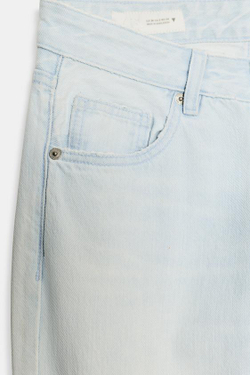 ZARA ДЖИНСЫ TRF WIDE-LEG С НИЗКОЙ ПОСАДКОЙ, ГОЛУБОЙ