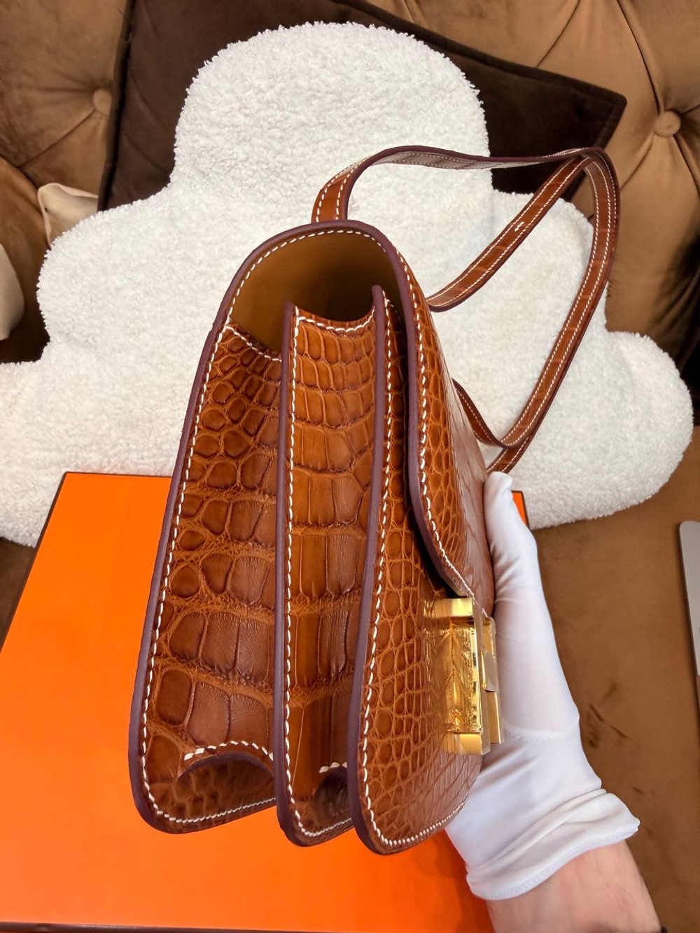 Сумка Hermes Constance mini American Aliligator