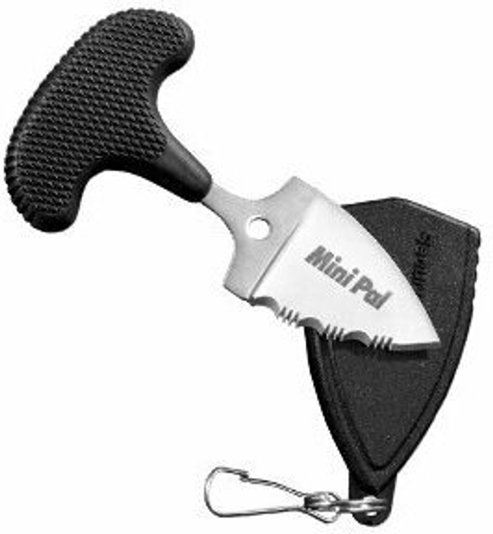 CS_43NSK Mini Pal - нож с фикс. клин., AUS8A, резин. рук-ть пластиковые ножны