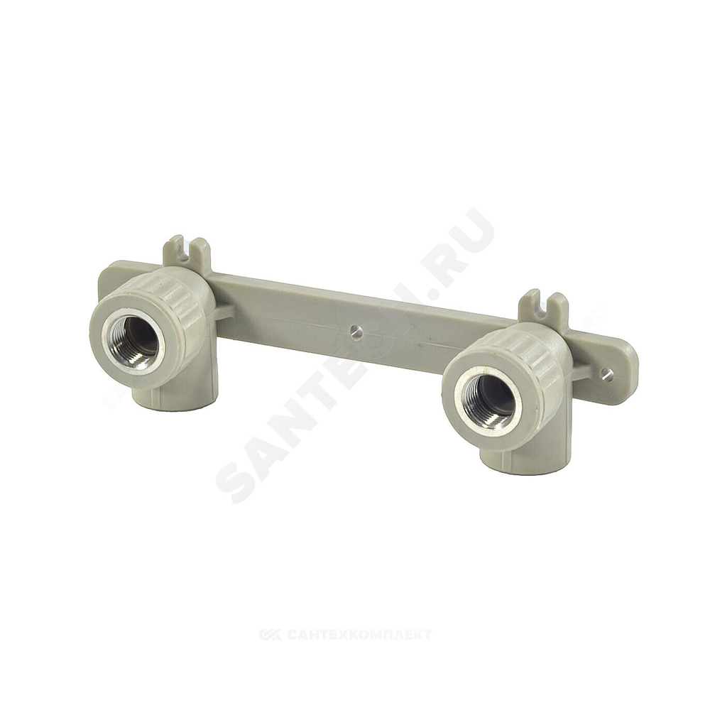 Планка монтажная PP-R серая Дн 20х1/2" ВР под смеситель VALFEX 10124020Г