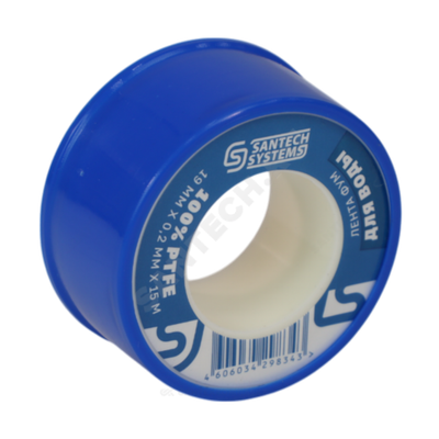 Лента ФУМ PTFE 19ммх0,2ммх15м катушка среда: вода SantechSystems