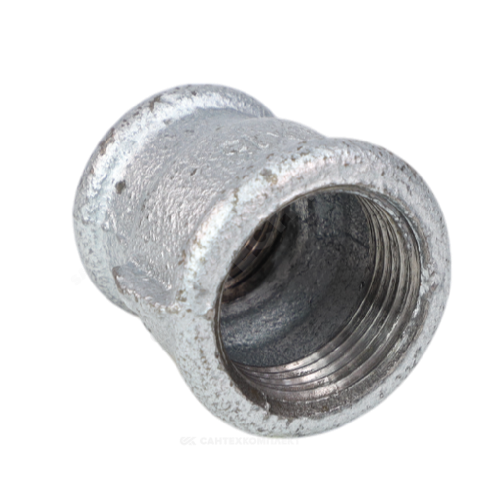 Муфта переходная чугун оц Ду 25х20 (1"х3/4") ВР Fittex
