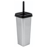 Ерш для унитаза пластиковый напольный металик Квадро Aquant AQ4111-8-MR