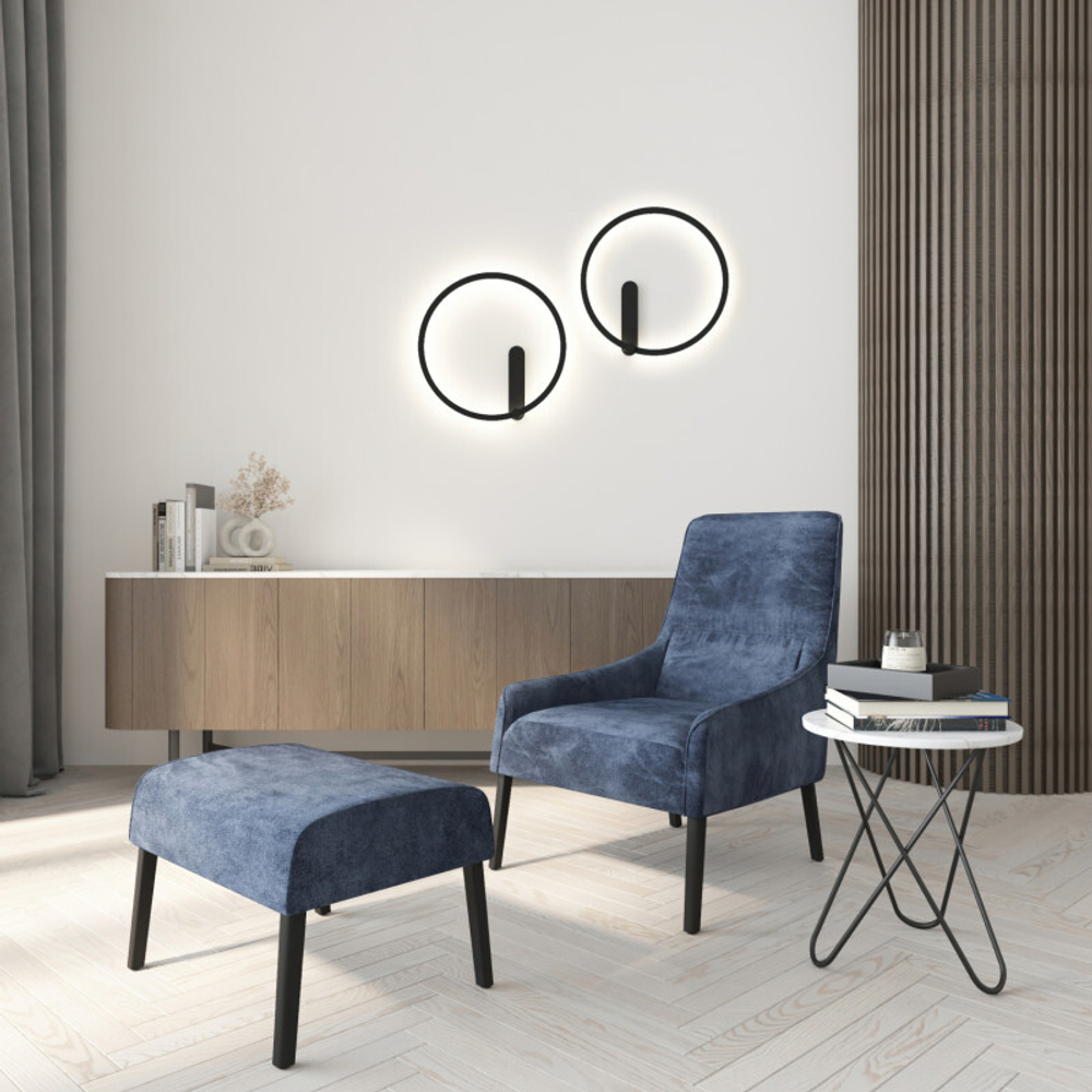 Настенный светодиодный светильник Denkirs Round DK5035-BK