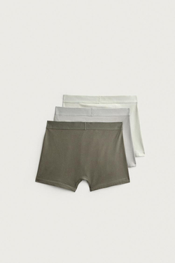 ZARA НАБОР ИЗ 3 ТРУСОВ-БОКСЕРОВ SOFT, РАЗНОЦВЕТНЫЙ