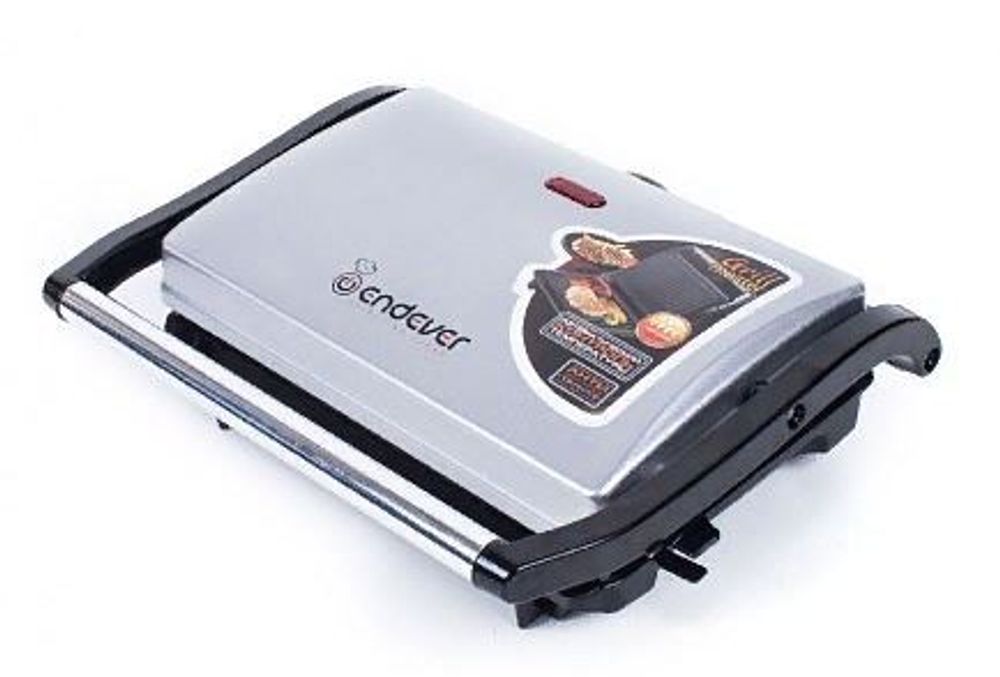 Электрический пресс-гриль ENDEVER Grillmaster 115 серебристый/черный,1 500 Вт
