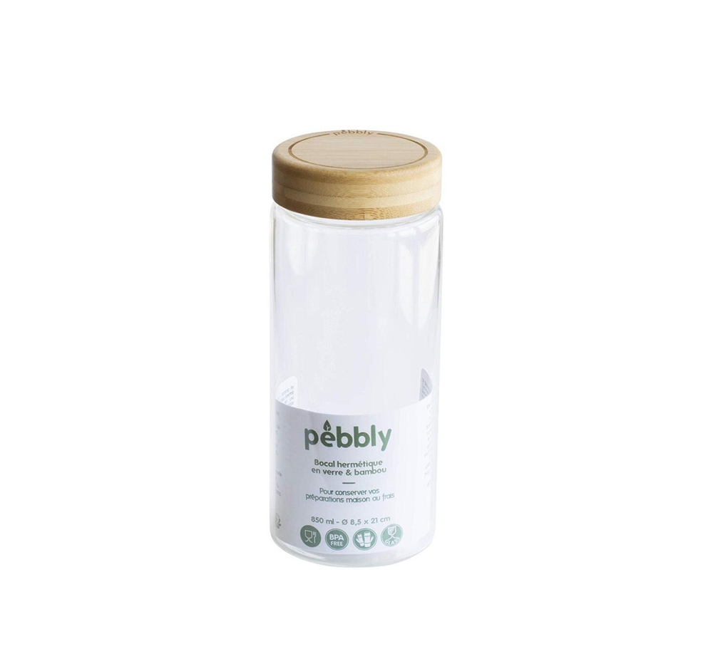 Банка для хранения Pebbly с крышкой, 850 мл