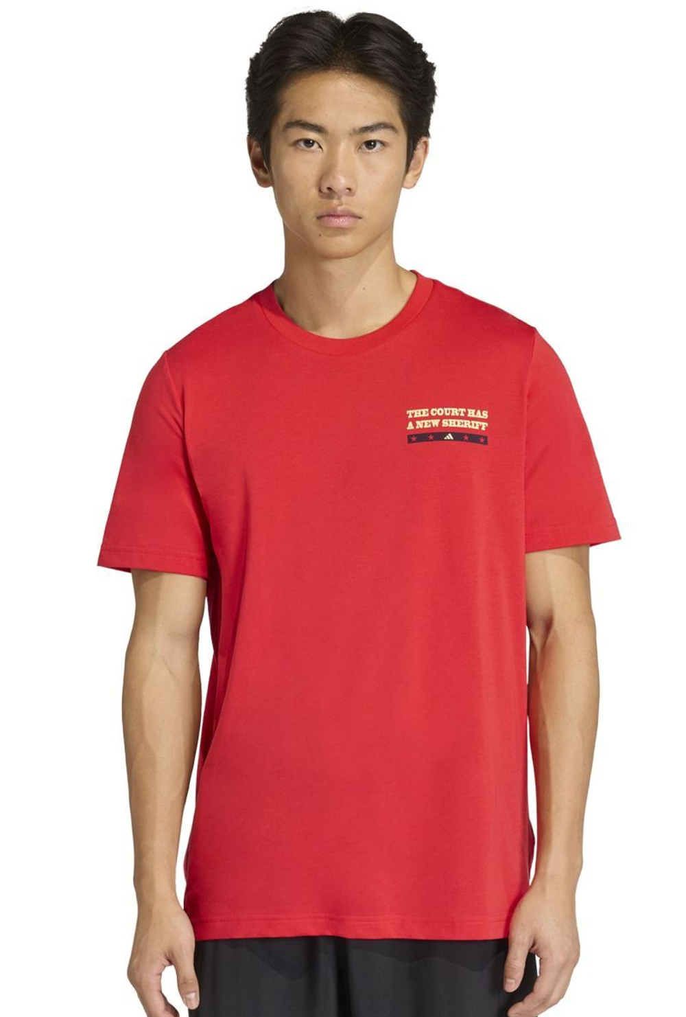 Мужская теннисная футболка Adidas Padel Wanted Graphic - red