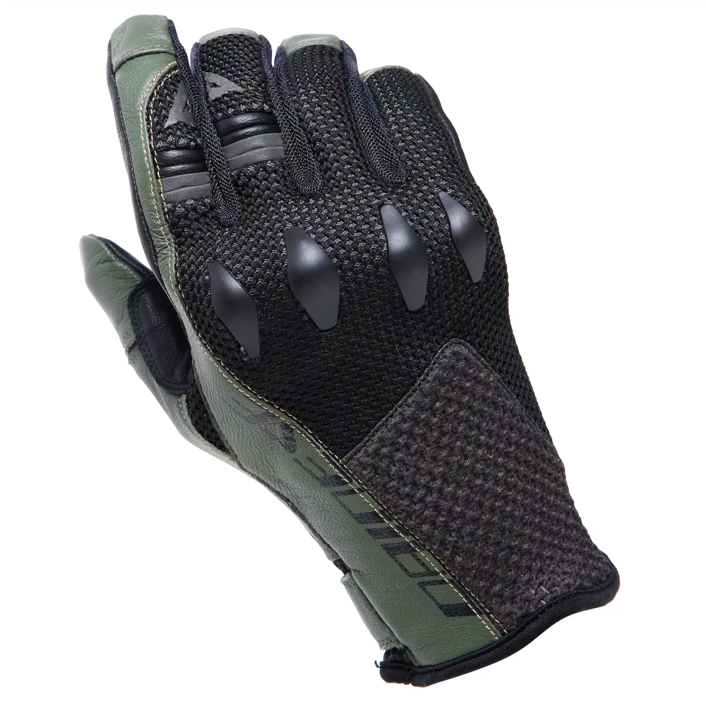 Мотоперчатки комбинированные Dainese KARAKUM ERGO-TEK Black/Army-Green