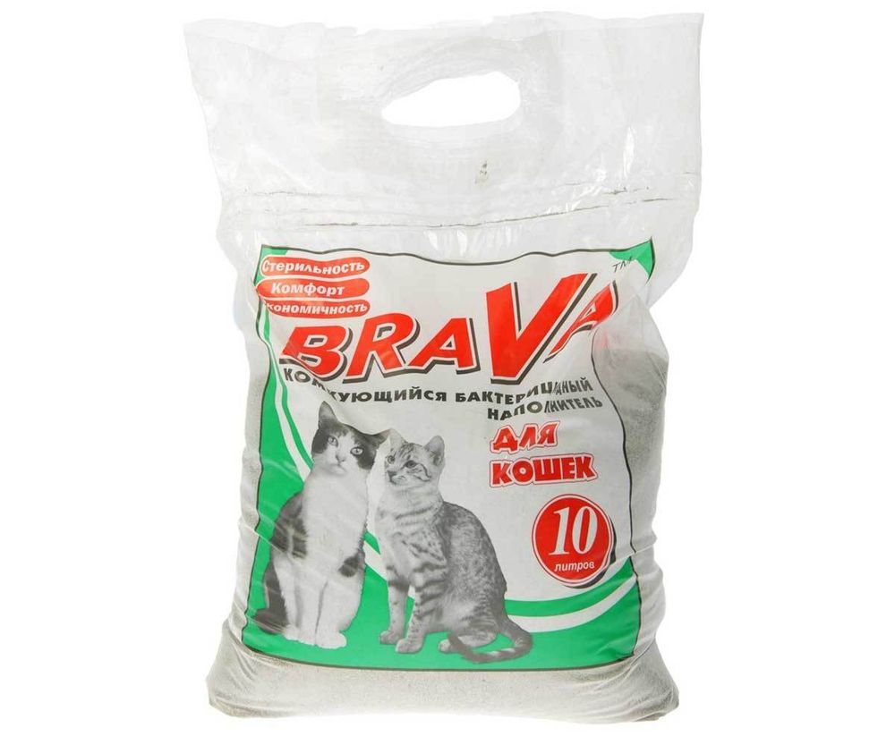 Комкующийся наполнитель BraVa для кошачьего туалета, 10 л Комкующийся наполнитель BraVa для кошачьего туалета, 10 л