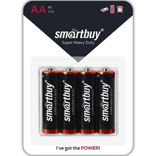 Батарейка солевая Smartbuy R6/4B (48/960)  (SBBZ-2A04B)