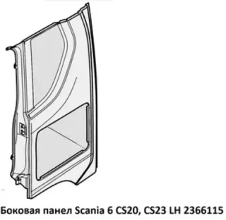 Панель кабины правая Scania 6 серия