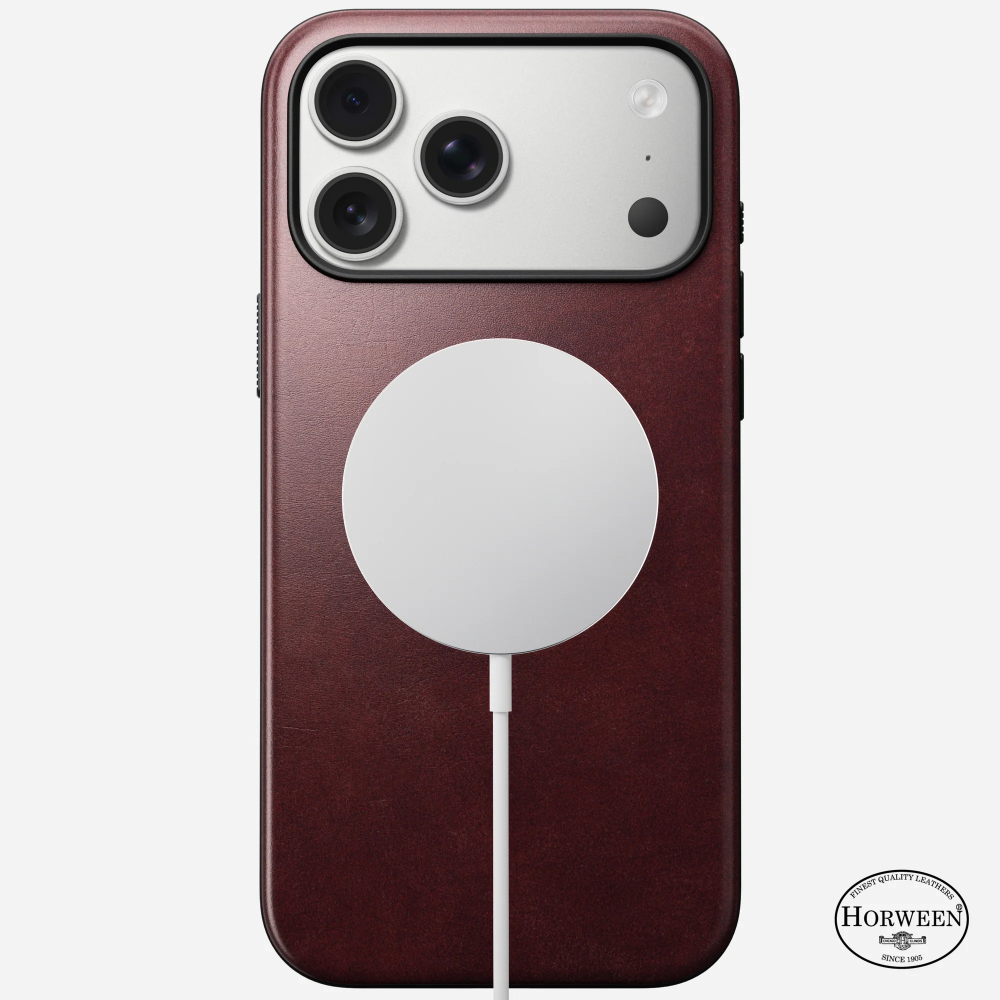 Чехол Nomad Modern Leather Case Horween для iPhone 17 Pro Max Burgundy