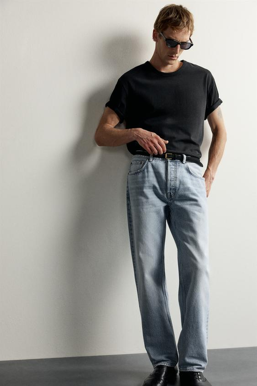 ZARA ДЖИНСЫ STRAIGHT LEG, СИНИЙ