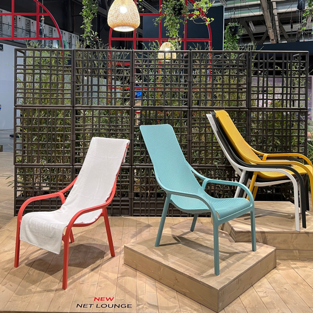 Лаунж-кресло пластиковое Nardi Net Lounge, антрацит