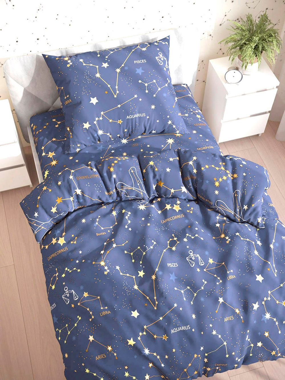 Простынь "Constellation" 150х215 см Сказка сатин