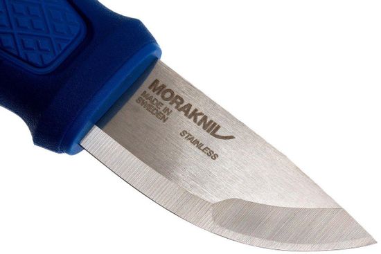 Нож Morakniv Eldris, нержавеющая сталь, цвет синий, с ножнами, 12649