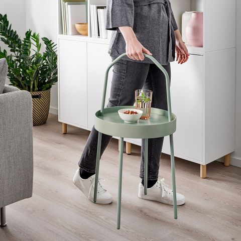 Приставной столик IKEA BURVIK (БУРВИК), Хаки, 38 см