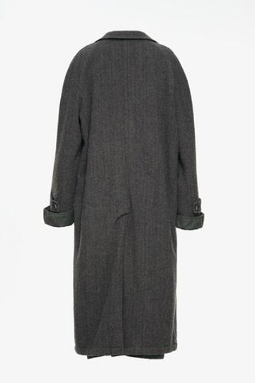 ZARA X JOHN GALLIANO ПАЛЬТО В ЕЛОЧКУ ИЗ 100% ШЕРСТИ LIMITED EDITION, СЕРО-ЗЕЛЕНЫЙ